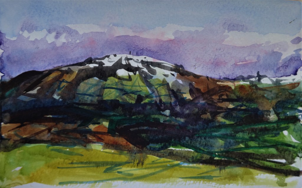 Brown Clee Watercolour 13 x 20 cm