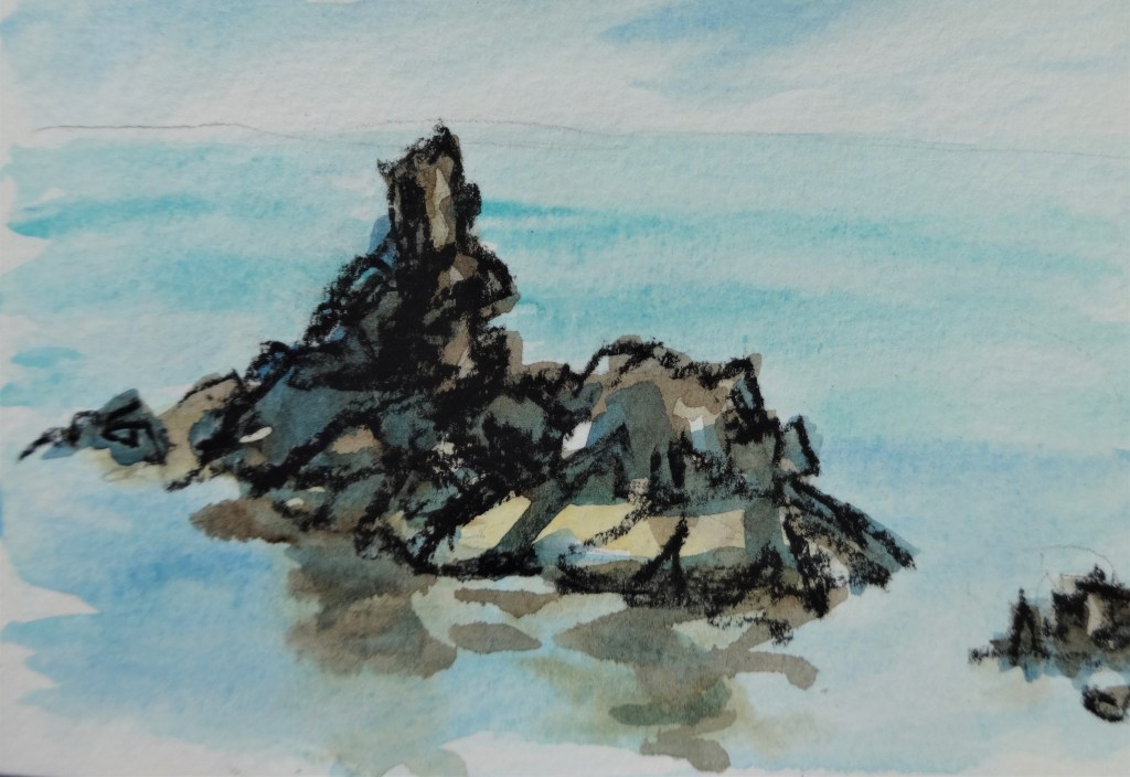 Church Rock Watercolour 9 x 13 cm