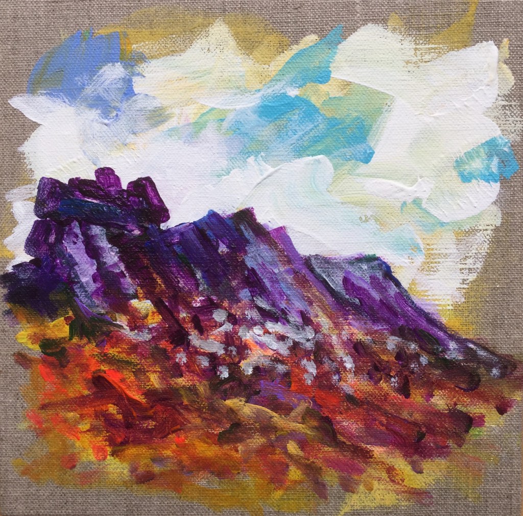 Cranberry Rocks 2 Acrylic on canvas panel 20 x 20 cm