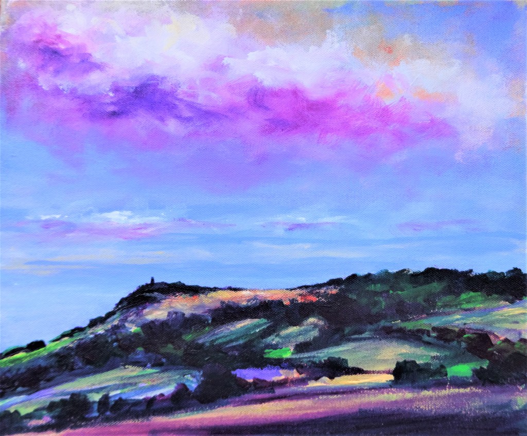 SOLD - Flounder’s Folly on Callow Hill Acrylic on canvas 27 x 33 cm