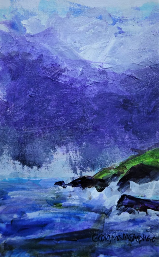 Squall, Pembrokeshire Acrylic on paper 47 x 37 cm