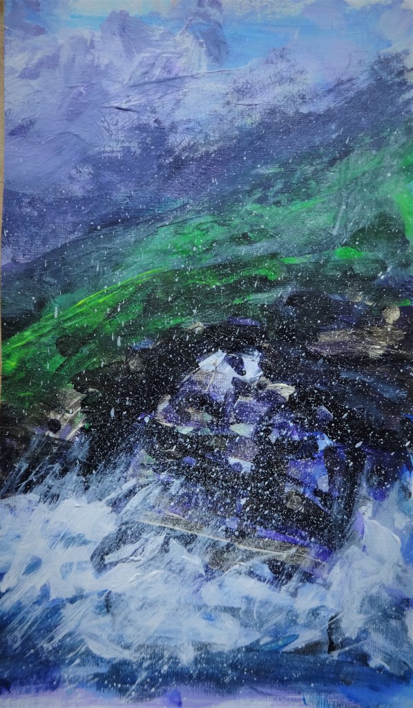 Wild Sea, Pembrokeshire
Acrylic on paper
54 x 40 cm
