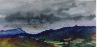 SOLD - Corndon and Stiperstones Ridge
Watercolour
17 x 34 cm
