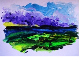 SOLD - From Fiddler’s Elbow towards Hodre Hill and Garth Hill
Acrylic on canvas
30 x 42 cm
