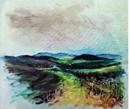 From Burrow Hill Fort, Offa’s Dyke
Oil on canvas
30 x 35 cm
