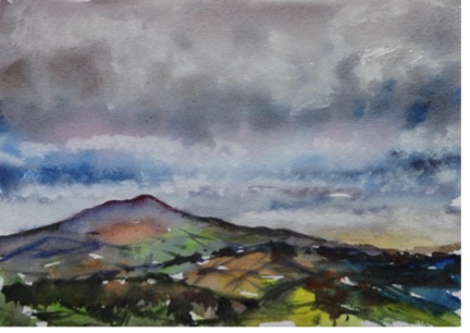 SOLD - Titterstone Clee from Flounder’s Folly
Watercolour
18 x 24 cm
